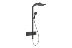 Душевая система Hansgrohe Raindance Alive Q Showerpipe 210/340, 1jet, с термостатом, шлифованный черный хром