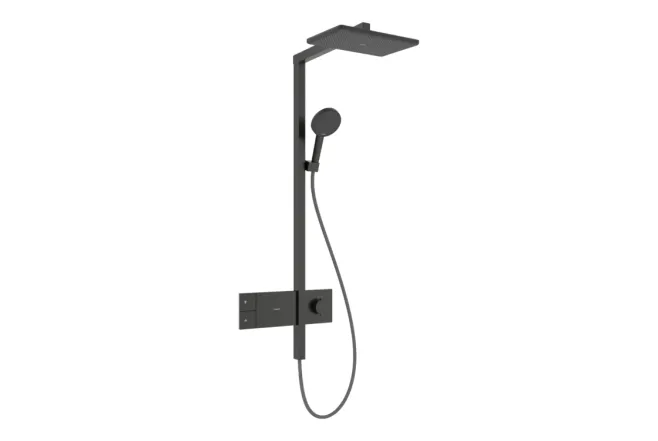 Душевая система Hansgrohe Raindance Alive Q Showerpipe 210/340, 1jet, с термостатом, шлифованный черный хром