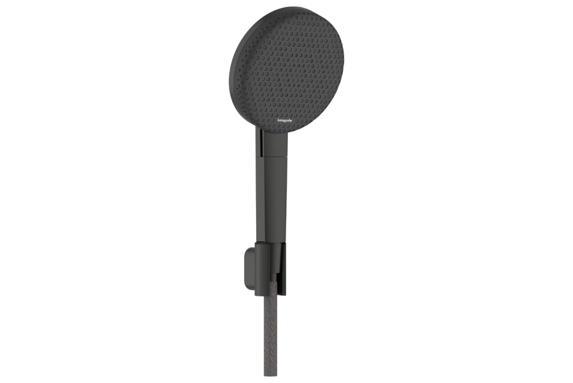 Душовий набір Hansgrohe RAINDANCE ALIVE SELECT S EcoSmart (ручний душ 3режими, шланг, тримач), шліфованний чорний хром