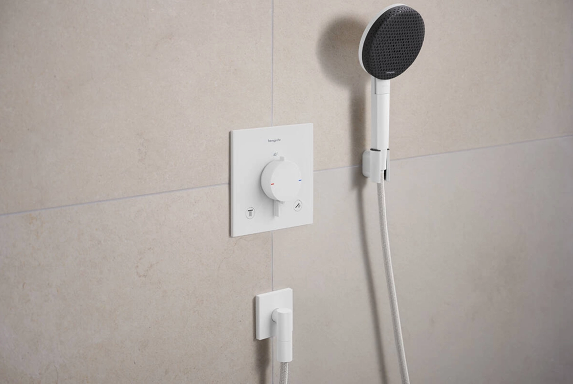 Душовий набір Hansgrohe RAINDANCE ALIVE SELECT S  EcoSmart (ручний душ 3режими, шланг, тримач), білий матовий Фото - 1