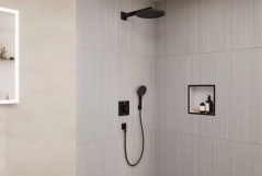 Душевая система Hansgrohe Raindance Alive S 300 1jet, 24630670 черный матовый Фото - 1