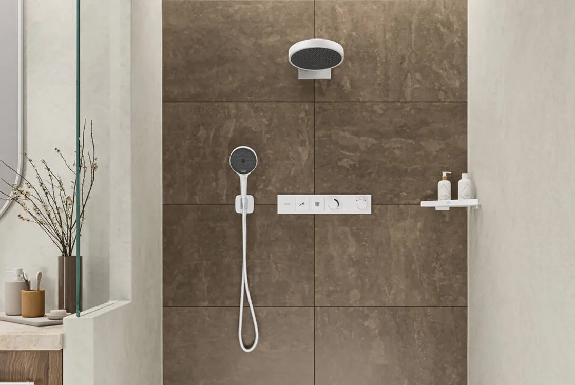 Верхний душ Hansgrohe Rainfinity 250, 1jet с настенным держателем, белый матовый Фото - 1