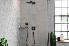 Верхній душ Hansgrohe Raindance E 300 1jet з тримачем, чорний матовий Фото - 1