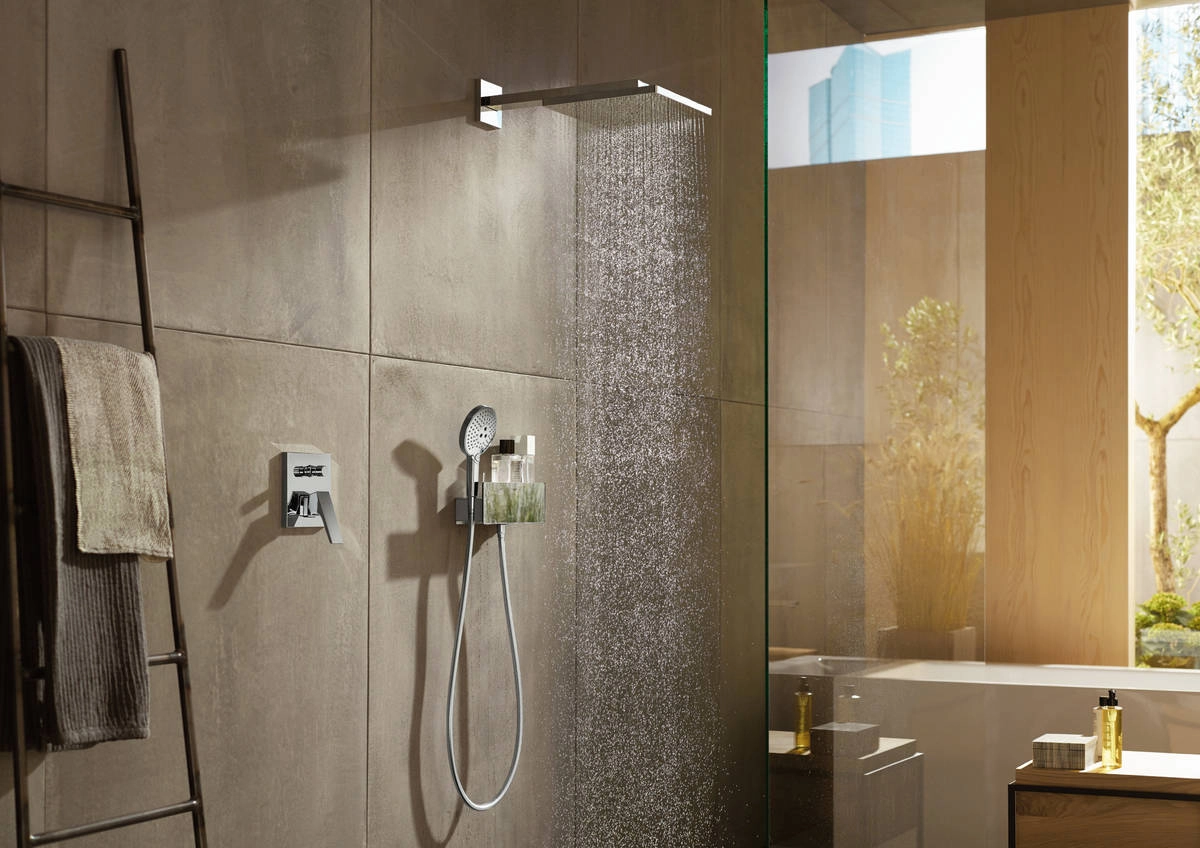 Верхний душ Hansgrohe Raindance E 300 1jet с держателем, матовый белый Фото - 2