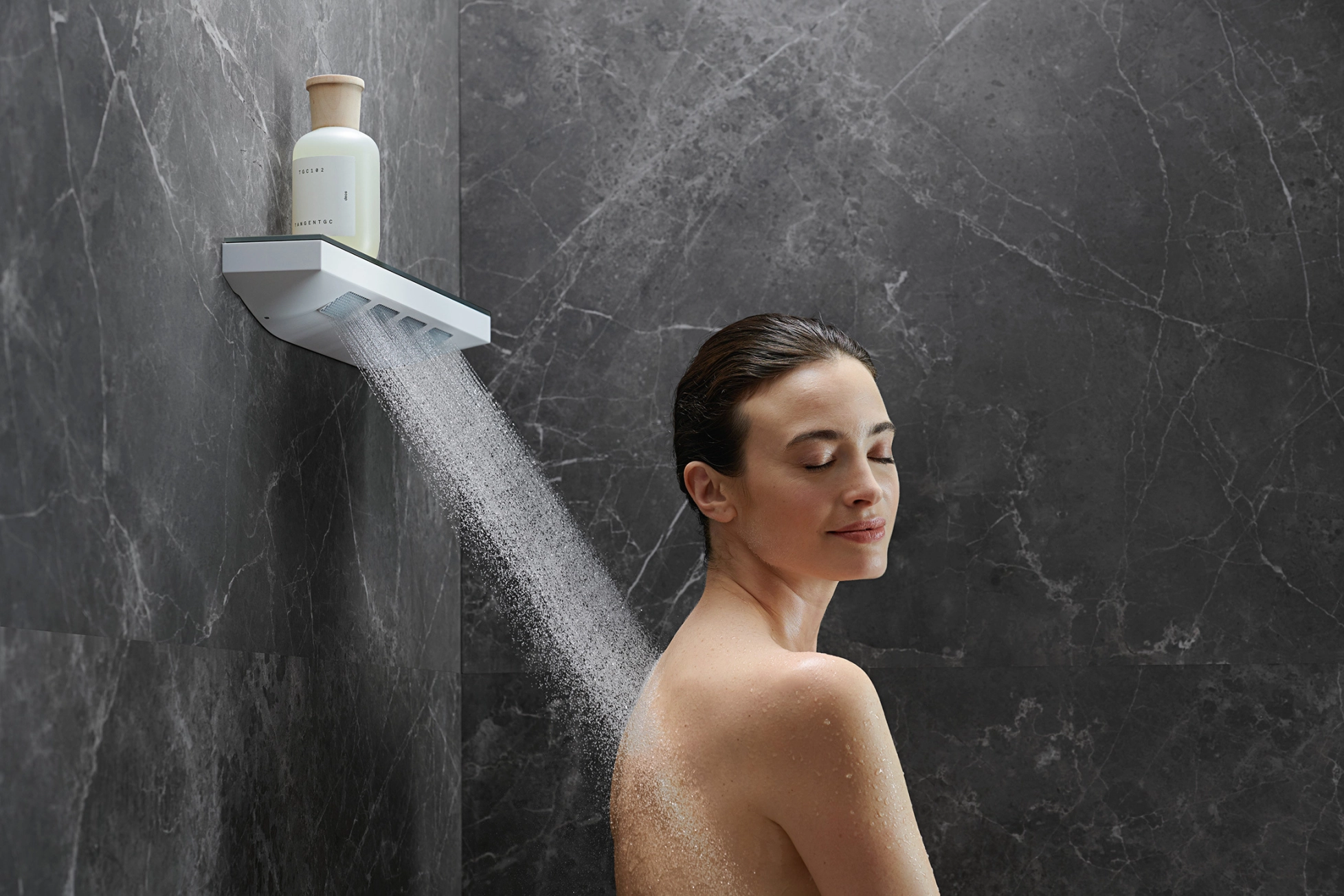 Боковой душ с полкой Hansgrohe Rainfinity 500 1jet (26243700) Фото - 3
