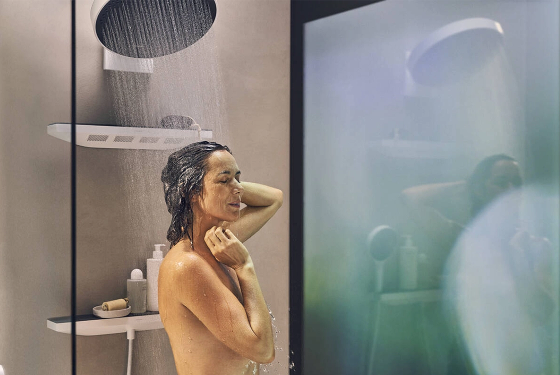 Боковой душ с полкой Hansgrohe Rainfinity 500 1jet (26243700) Фото - 4