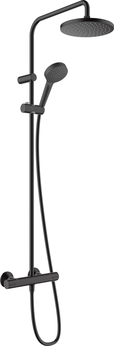 Душова  система Hansgrohe VERNIS BLEND Showerpipe 220 з термостатом,  чорний матовий