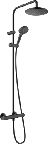 Душова  система Hansgrohe VERNIS BLEND Showerpipe 220 з термостатом,  чорний матовий