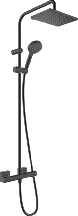 Душевая система Hansgrohe VERNIS SHAPE Showerpipe 230 с термостатом, 1jet, черный матовый