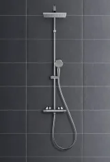 Душевая система Hansgrohe VERNIS SHAPE Showerpipe 230 с термостатом, 1jet, черный матовый Фото - 2