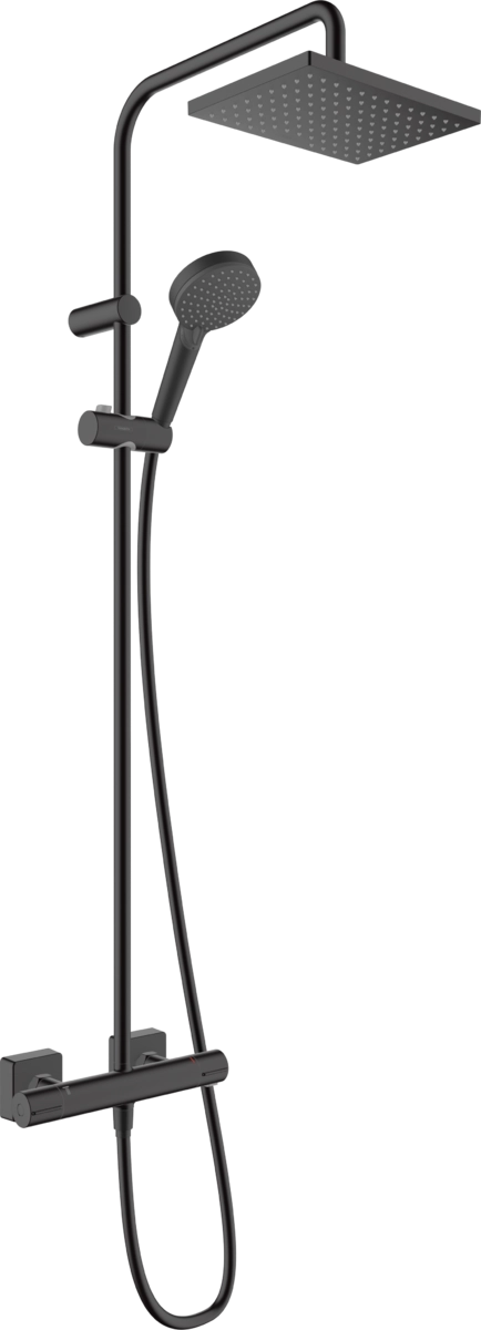 Душевая система Hansgrohe VERNIS SHAPE Showerpipe 230 с термостатом, 1jet, черный матовый