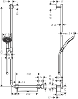 Набiр для душа Hansgrohe Raindance Select S 120 штанга розташована зліва (26324000) Фото - 2