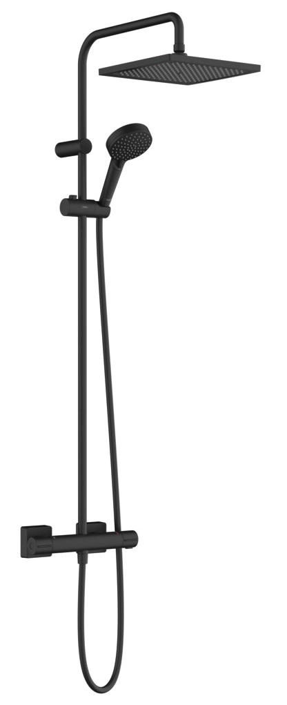 Душова  система Hansgrohe VERNIS SHAPE  Showerpipe 240 з термостатом, 1jet,  чорний матовий