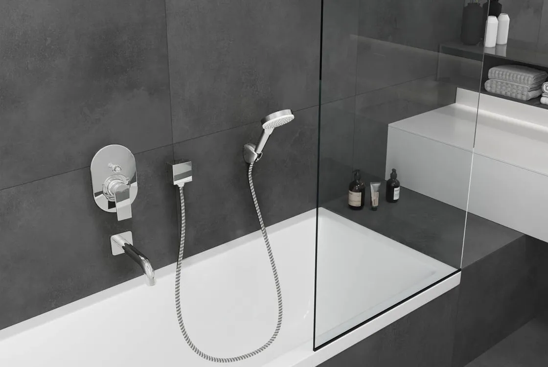Шлангове з`єднання Hansgrohe Fixfit Square з захистом вiд зворотнього току, без шарнiра Фото - 1