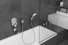Шлангове з`єднання Hansgrohe Fixfit Square з захистом вiд зворотнього току, без шарнiра Фото - 1