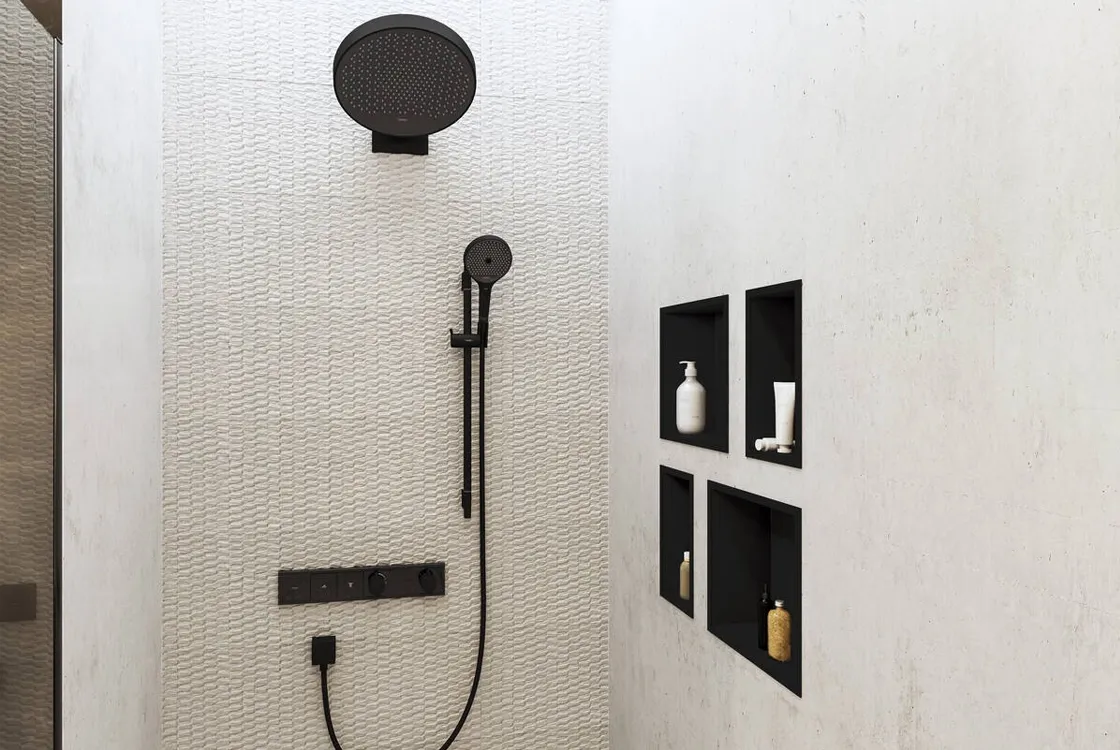 Шланговое подсоединение Hansgrohe Fixfit Square с клапаном обратного тока, цвет покрытия черный матовый Фото - 1