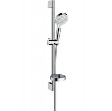 Душевий набір Hansgrohe Crometta Vario 0,65 м, з мильницею Casetta, білий/хром