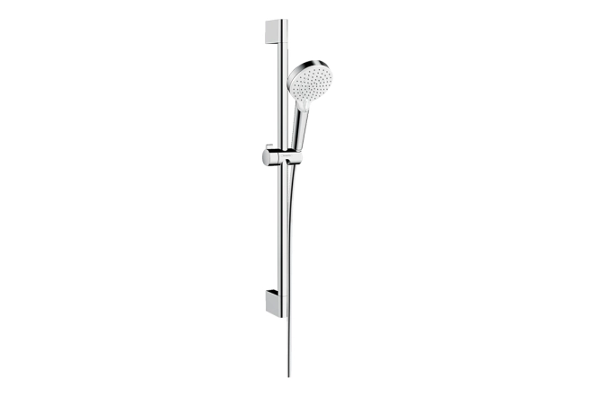 Душевой набор Hansgrohe Crometta Vario Green, 0,65 м, 6 л/мин, белый/хром