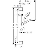 Душевой комплект Hansgrohe Croma Select E 1jet 26584400 белый/хром 26584400 белый/хром Фото - 1