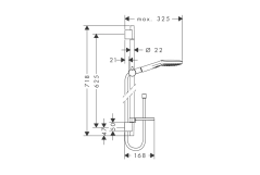 Душовий набiр Hansgrohe Raindance Select E 120 / Unica S Puro, 0,65м, хром Фото - 2