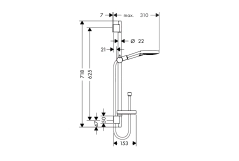 Душовий набiр Hansgrohe Raindance Select S 120 / Unica S Puro, 0,65м, хром Фото - 1