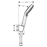 Душовий набір Hansgrohe Crometta Vario 1,60м, версiя EcoSmart, 9 л/хв, бiлий/хром Фото - 1