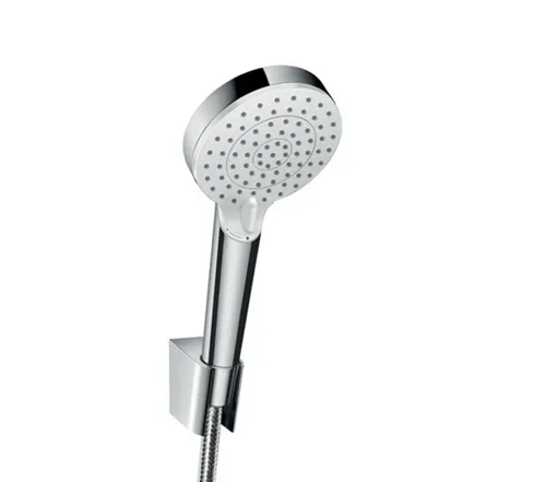Душевой набор Hansgrohe Crometta Vario 1,60м, версия EcoSmart, 9 л/мин, белый/хром