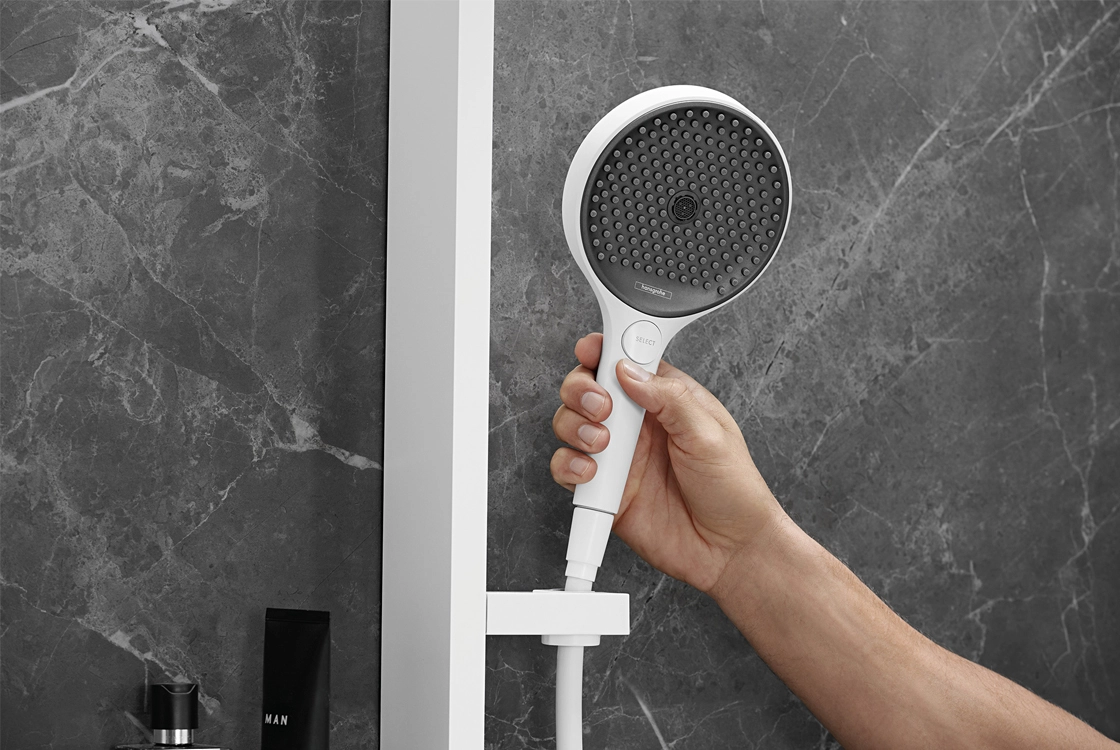 Душова система прихованого монтажу Hansgrohe Rainfinity Showerpipe 360 1jet , бiлий матовий Фото - 4