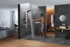 Душова система прихованого монтажу Hansgrohe Rainfinity Showerpipe 360 1jet , бiлий матовий Фото - 2