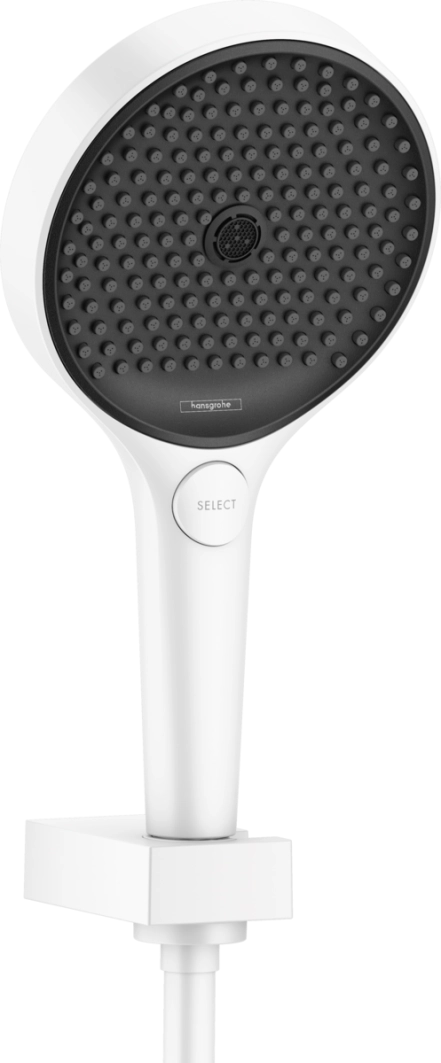 Душевой набор Hansgrohe Rainfinity 130, 3jet, со шлангом 125см, белый матовый