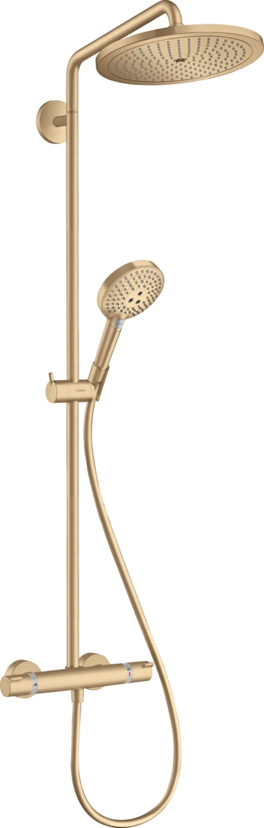 Душова система Hansgrohe Croma Select S Showerpipe 280 1jet з термостатом, бронза матовий 26890140