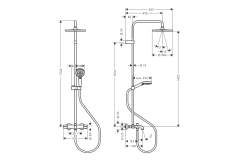 Душевая система Hansgrohe VERNIS BLEND Showerpipe 240 с термостатом для ванны, 1jet, черный матовый Фото - 1