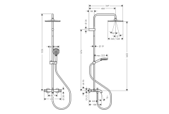 Душевая система Hansgrohe VERNIS SHAPE Showerpipe 240 с термостатом для ванны, 1jet, черный матовый Фото - 1