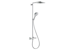 Душова система з термостатом Hansgrohe Raindance Select 300 Air 1jet Showerpipe, хром
