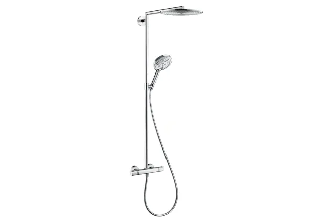 Душова система з термостатом Hansgrohe Raindance Select 300 Air 1jet Showerpipe, хром