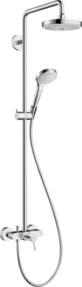 Душевая система Hansgrohe Croma Select S 180 2jet со смесителем белый/хром (27255400)