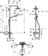 Душевая система Hansgrohe Croma Select E со смесителем 180 белый/хром (27258400) Фото - 1