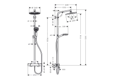 Душова система Hansgrohe з термостатом Crometta S 240 1jet Showerpipe, хром Фото - 3