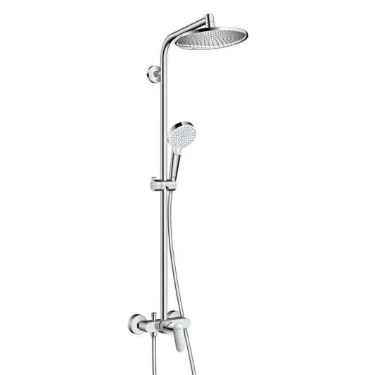 Душевая система с однорычажным смесителем Hansgrohe Crometta S 240 1jet Showerpipe, хром