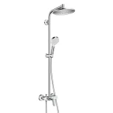 Душевая система с однорычажным смесителем Hansgrohe Crometta S 240 1jet Showerpipe, хром