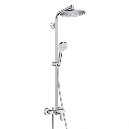 Душова система з одноважiльнийним змішувачем Hansgrohe Crometta S 240 1jet Showerpipe, хром