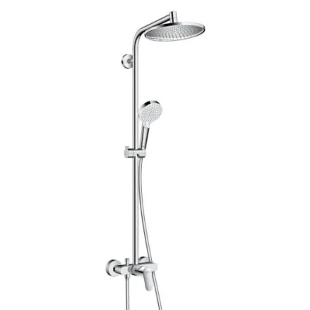 Душова система з одноважiльнийним змішувачем Hansgrohe Crometta S 240 1jet Showerpipe, хром