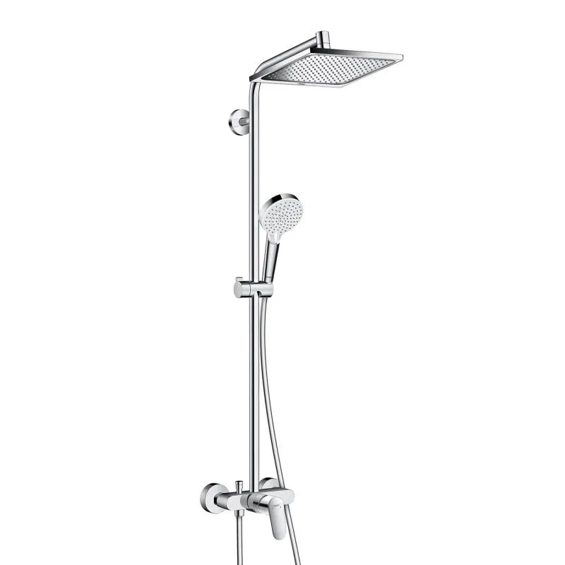 Душова система з одноважiльнийним змішувачем Hansgrohe Crometta E 240 1jet Showerpipe, хром