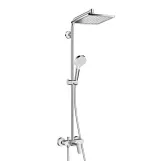 Душова система з одноважiльнийним змішувачем Hansgrohe Crometta E 240 1jet Showerpipe, хром
