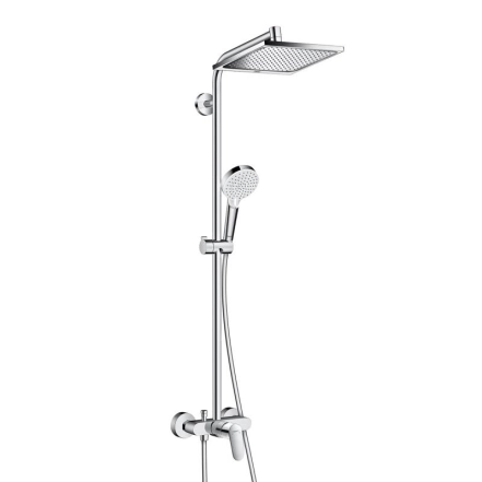 Душова система з одноважiльнийним змішувачем Hansgrohe Crometta E 240 1jet Showerpipe, хром