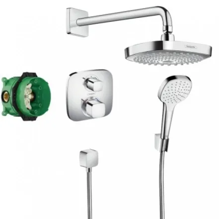 Душевой набор скрытого монтажа с термостатом Hansgrohe CROMA SELECT E, цвет хром