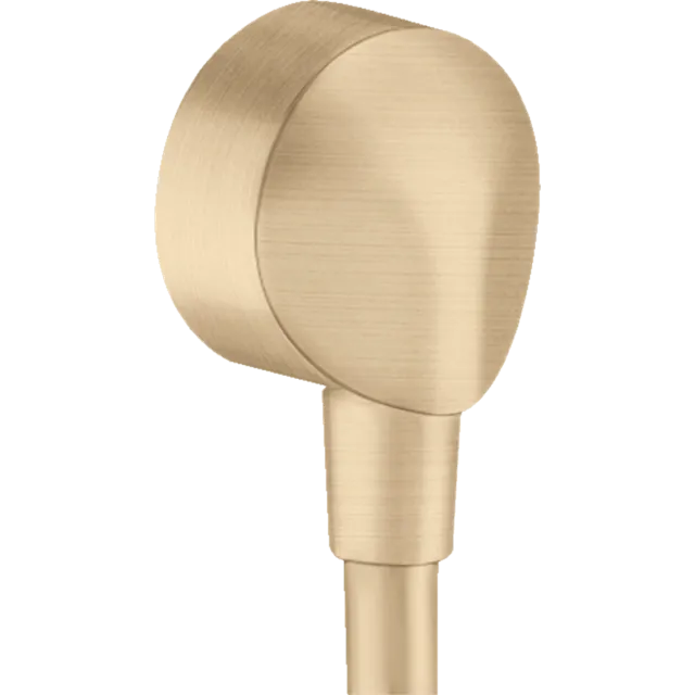 Шланговое подсоединение Hansgrohe FIXFIT E 1/2`, без клапана обратного тока воды, внутренняя часть из латуни, шлифованная бронза