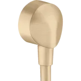 Шланговое подсоединение Hansgrohe FIXFIT E 1/2`, без клапана обратного тока воды, внутренняя часть из латуни, шлифованная бронза