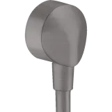 Шлангове під`єднання Hansgrohe FIXFIT E, ½’, без клапану зворотнього току води, внутрiшня частина з латунi, шлiфований чорний хром