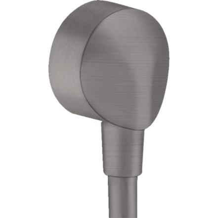 Шлангове під`єднання Hansgrohe FIXFIT E, ½’, без клапану зворотнього току води, внутрiшня частина з латунi, шлiфований чорний хром